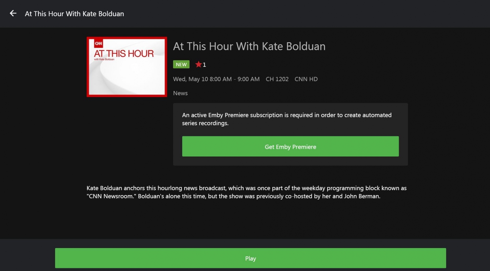 Issues with LiveTV / Guide / Recordings ~ Wants a Premiere