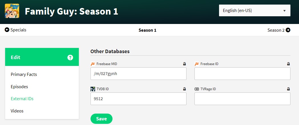 TvShows - All Seasons of show use Season 1 Metadata - General/Windows -  Emby Community