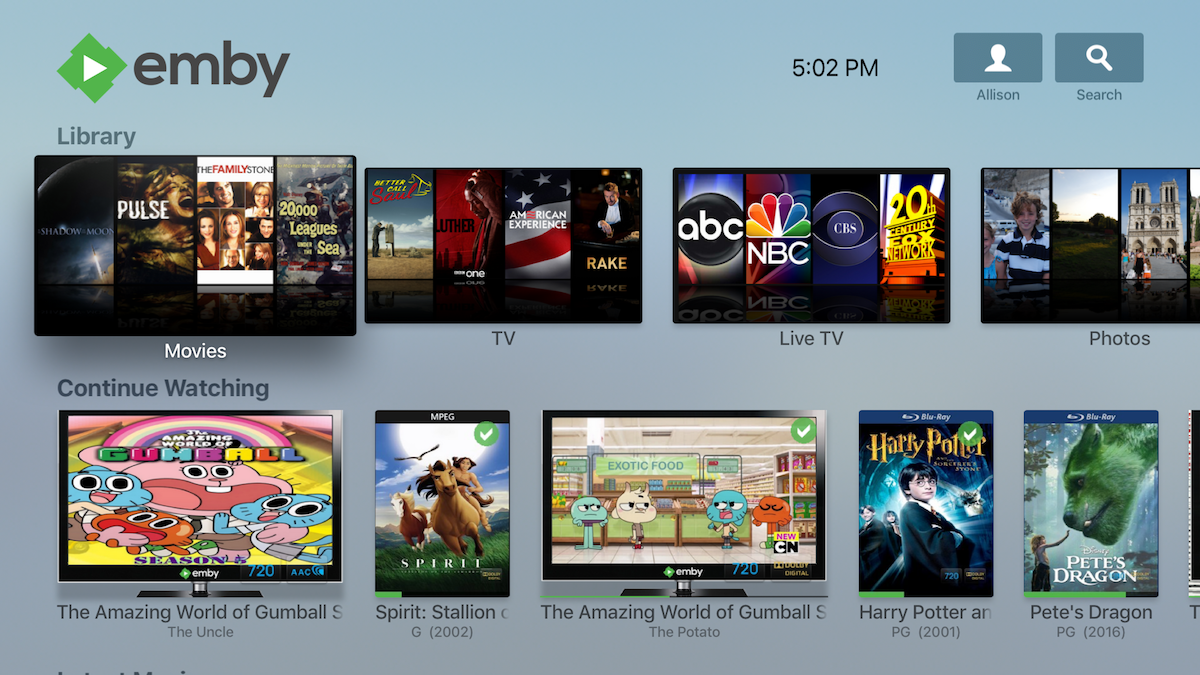 emby for apple tv