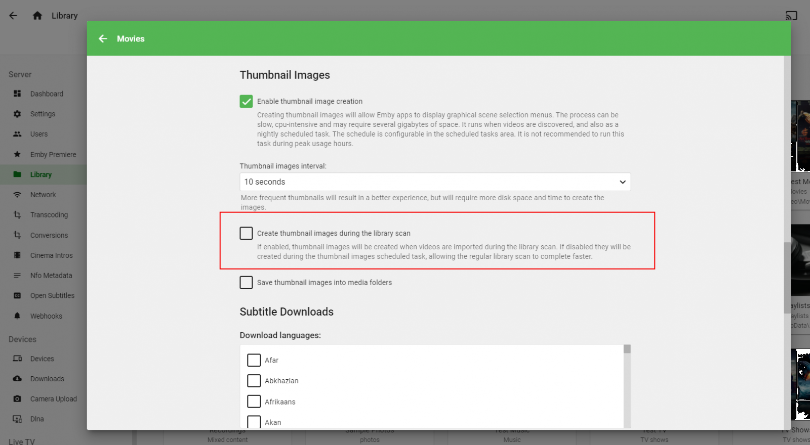 Movie library scan not finishing, gets stuck at 15 General/Windows