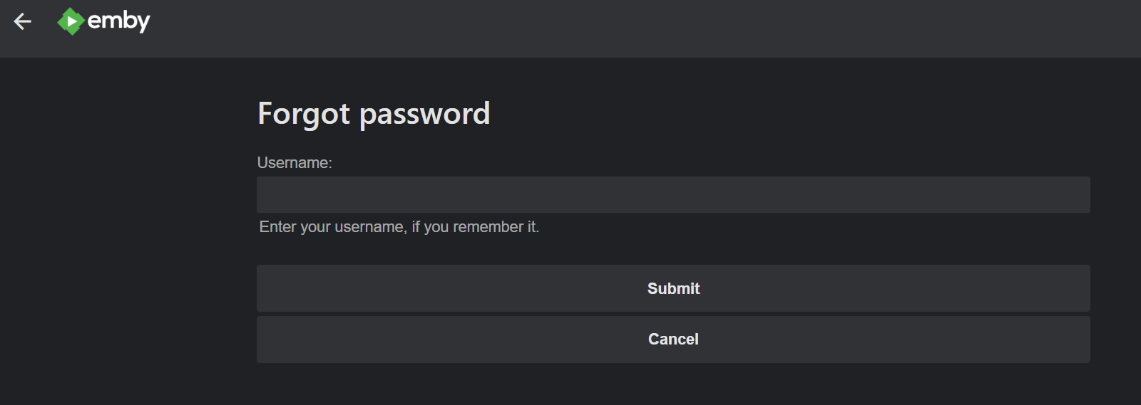 emby client delete password