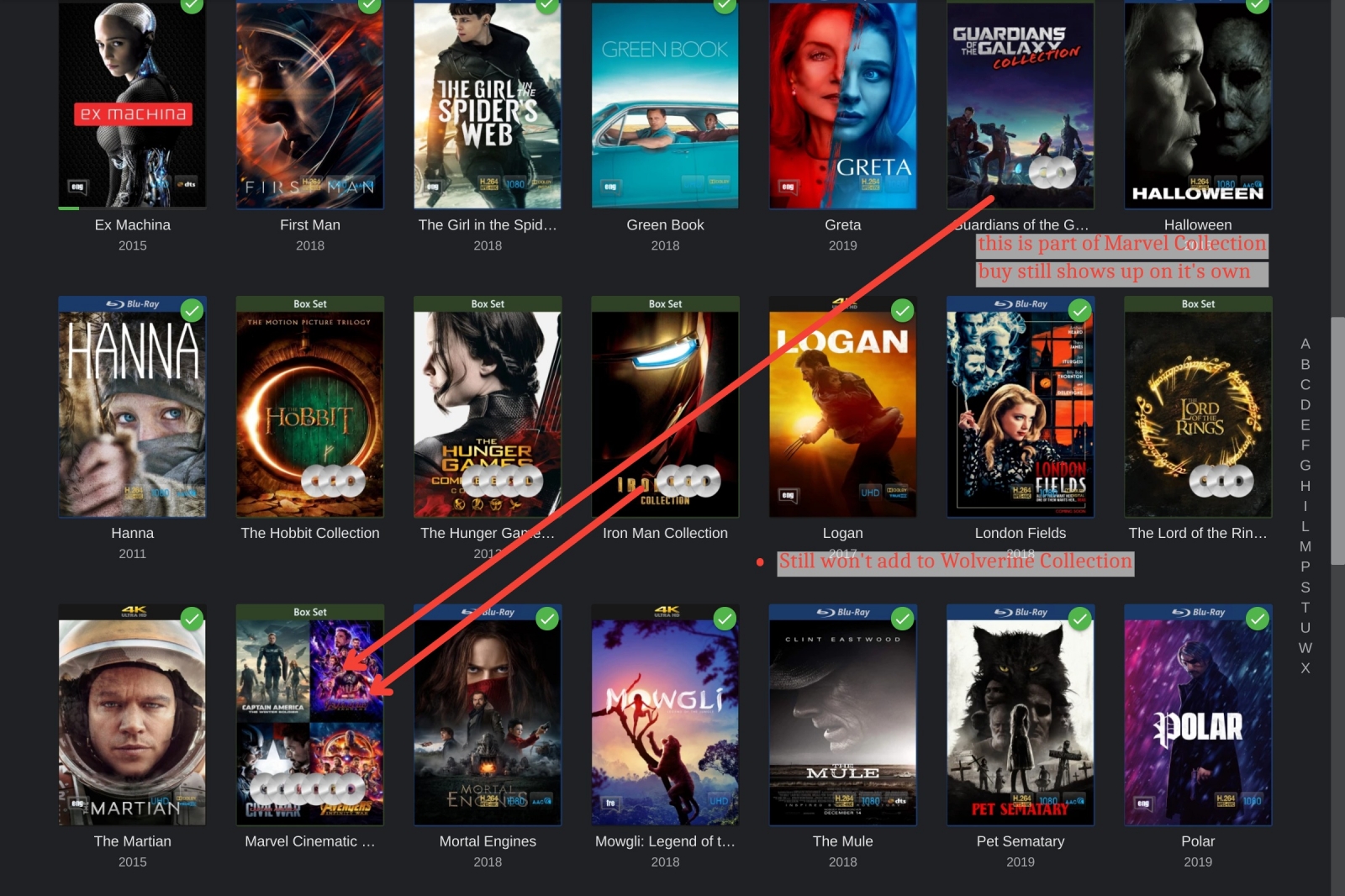 adding collections to movie collector