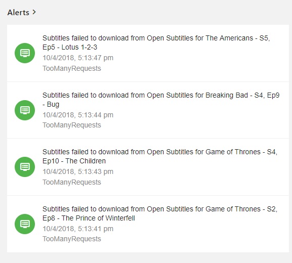 subtitles for game of thrones download
