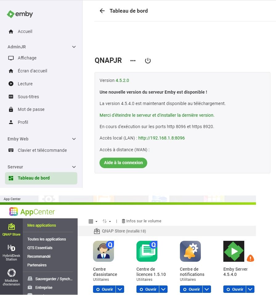 How to update Emby from version 4.5.2.0 to version 4.5.3.0 ? QNAP