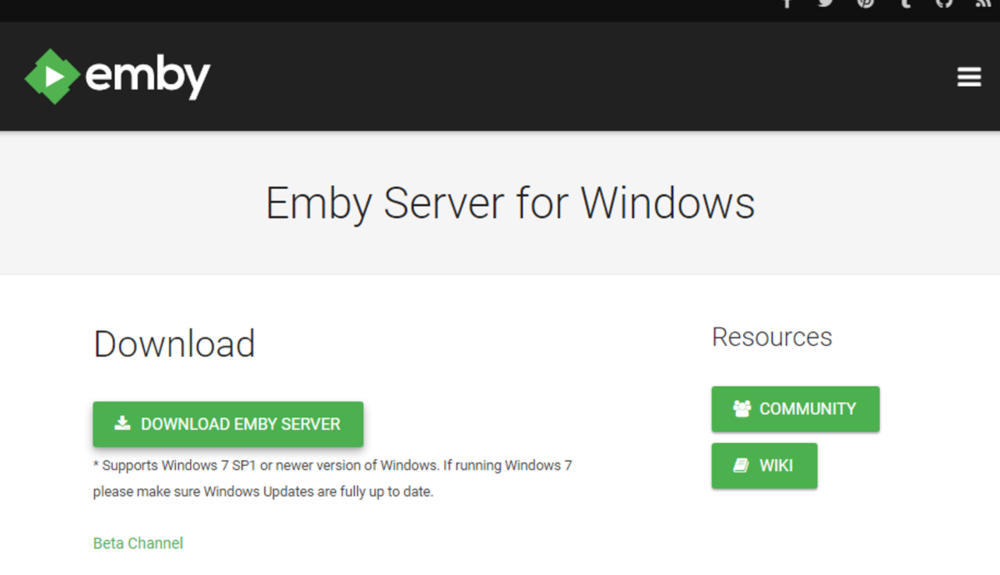 Download Emby Server