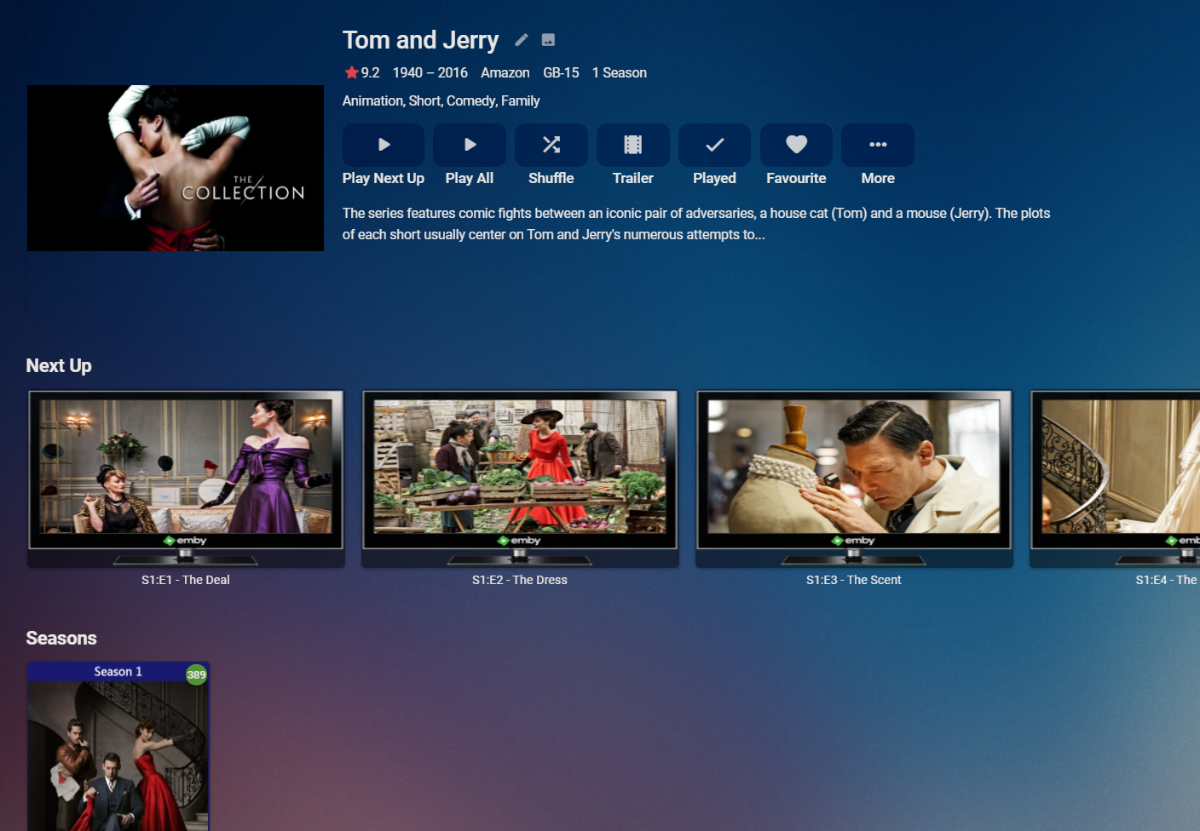 TvShows - All Seasons of show use Season 1 Metadata - General/Windows -  Emby Community