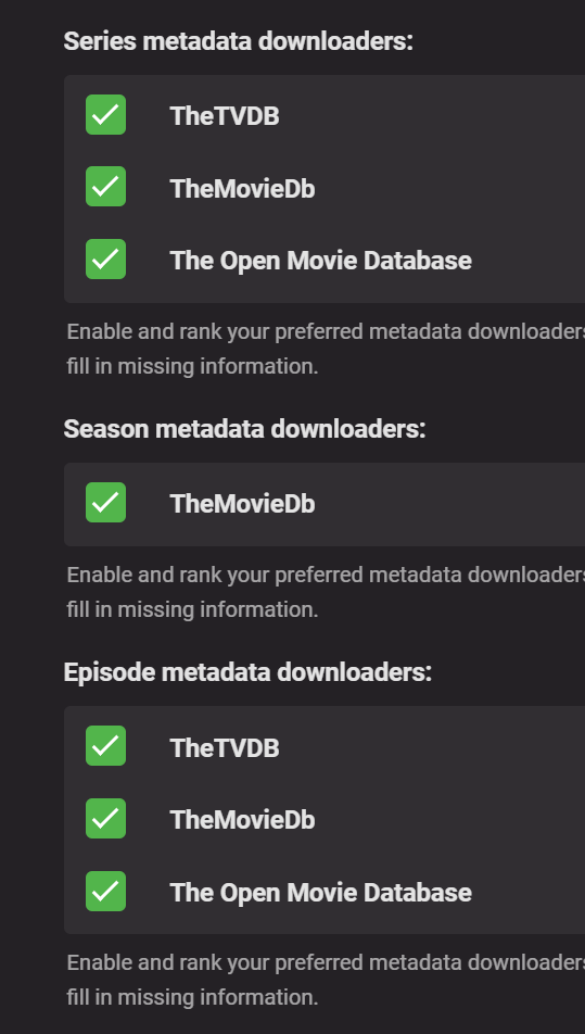 TvShows - All Seasons of show use Season 1 Metadata - General/Windows -  Emby Community