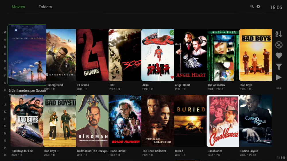 Movie List on Small Image Size