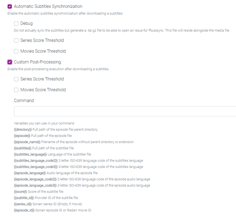 bazarr "synced" language for default subtitle General/Windows Emby