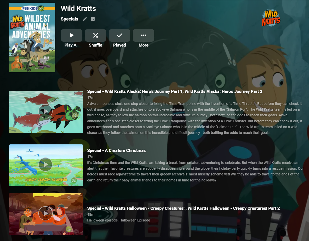 Wild kratts full episodes on sale halloween