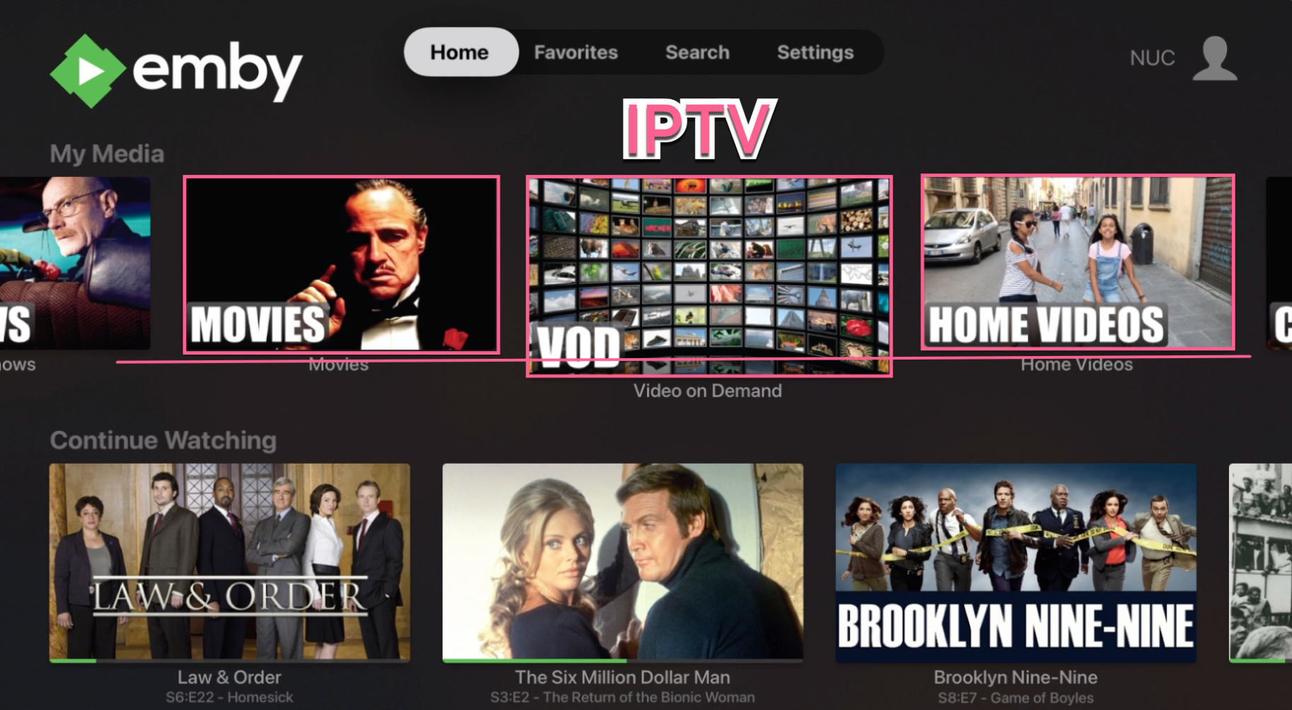 IPTV icon larger than other media in top row of home screen - Apple TV