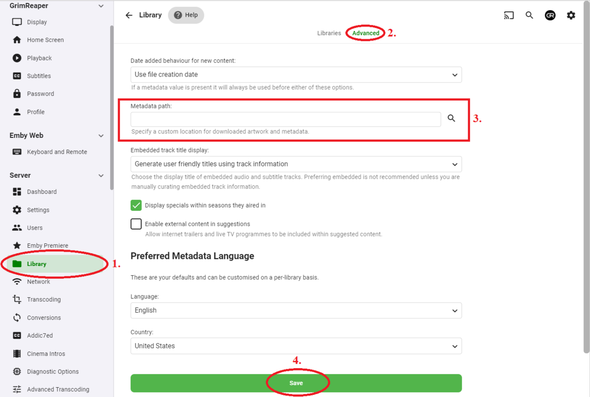 Metadata location general windows emby community