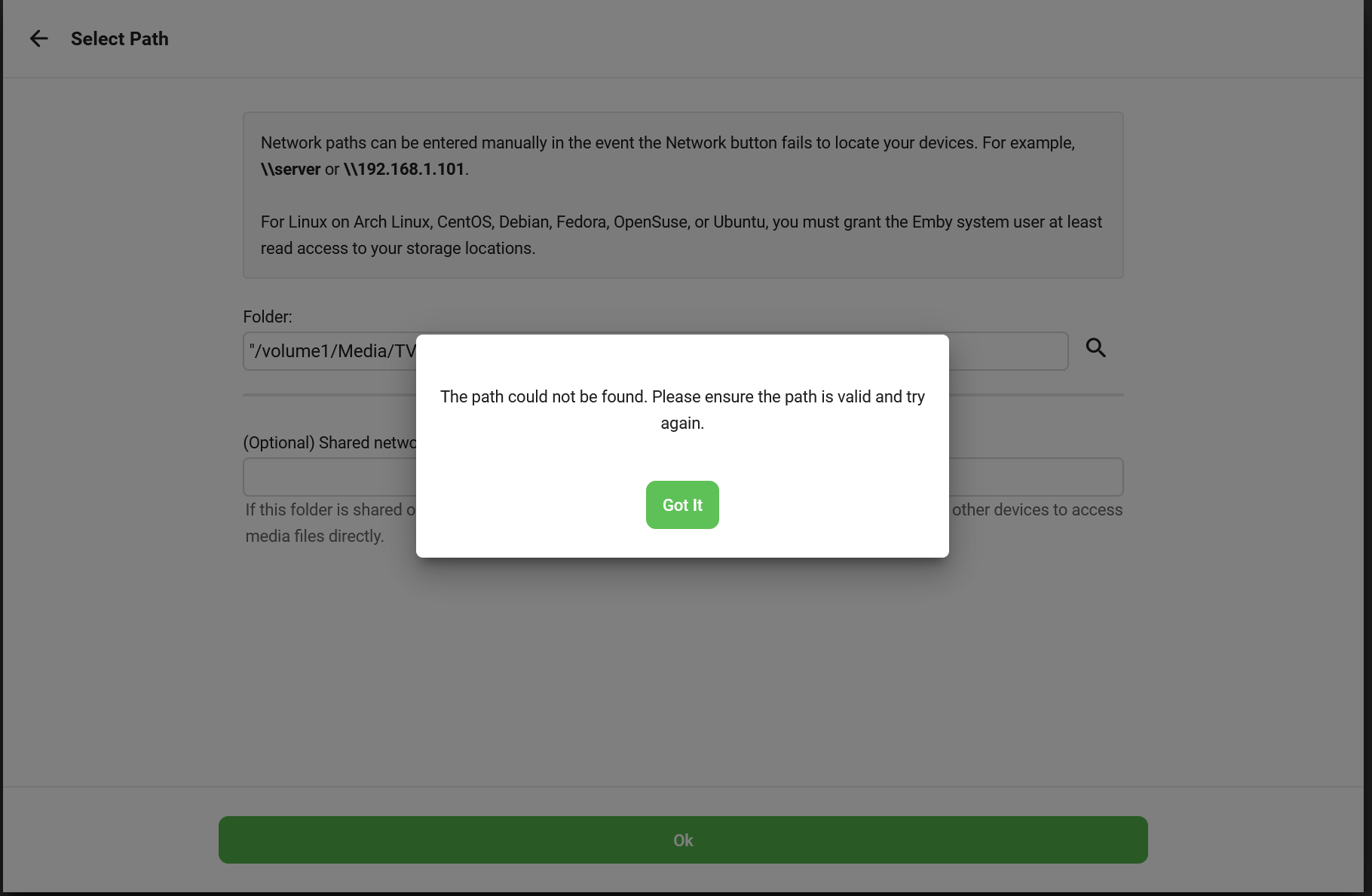 Emby Server Unable To Find Folder Structure Synology Emby Community