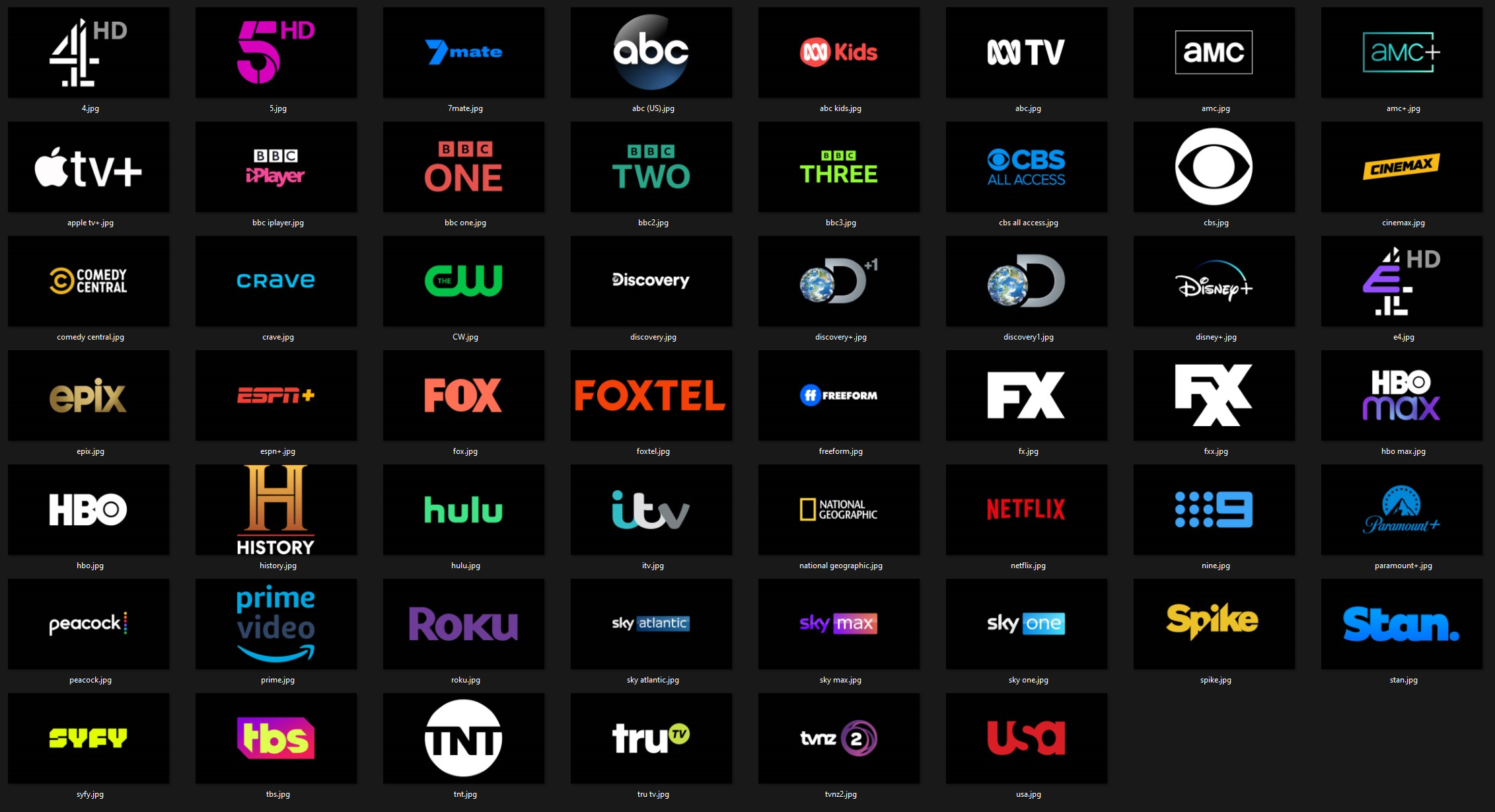 Unified TV Network Logos - Fan Art & Videos - Emby Community