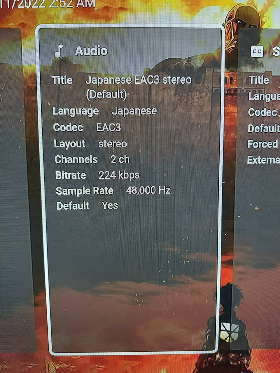 Does ETA lack option to downmix audio to AAC like Android TV? Android