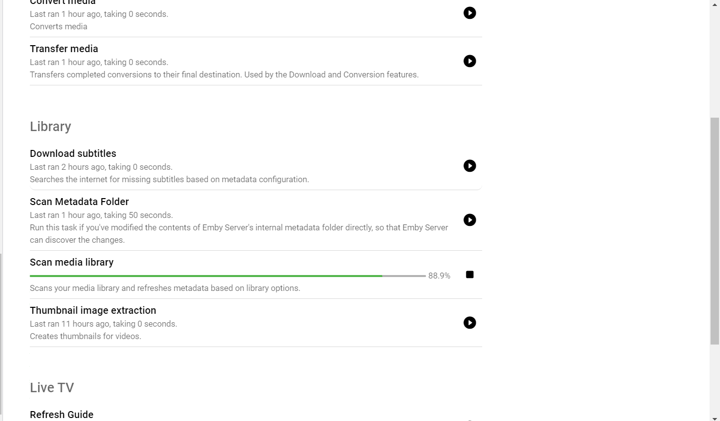 My QNAP Emby installation won't identify, library scans won't complete