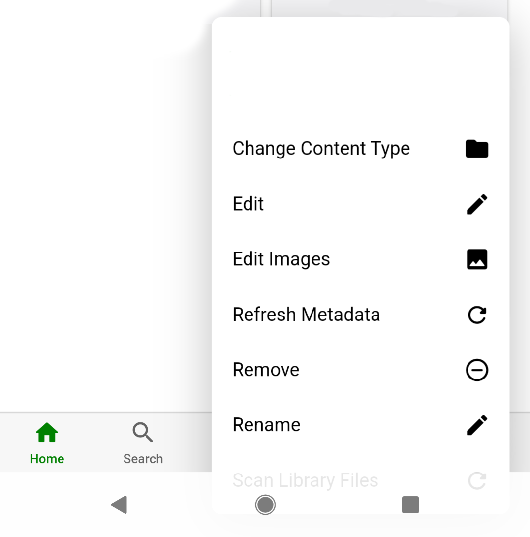 Unable to scan bottom row of libraries android emby community