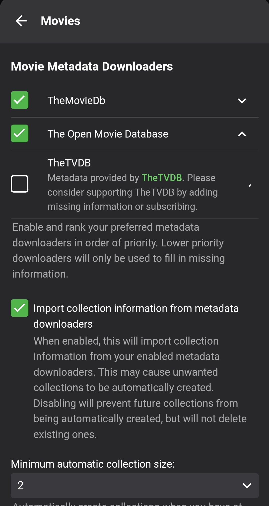 IMDB Not Listed In Metadata Downloaders General Windows Emby Community