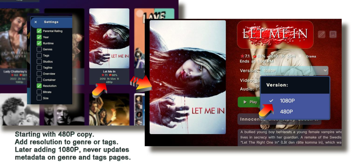 Genre tags data is not updated when different res versions are added to library.jpg