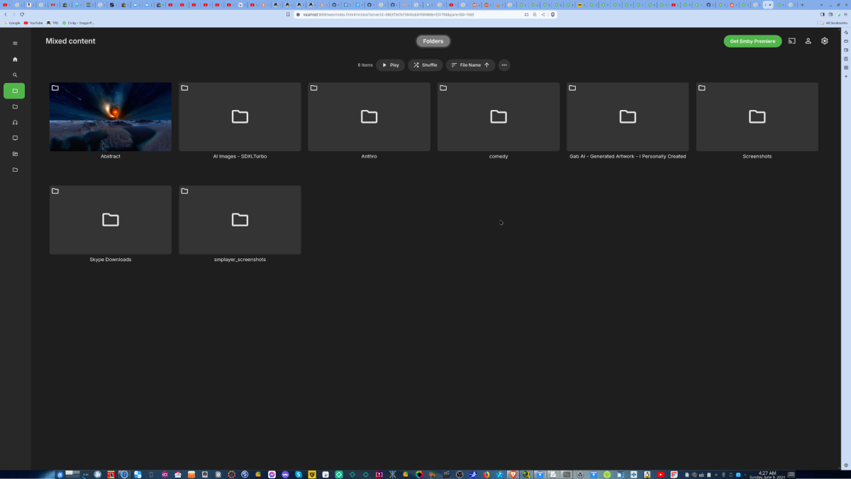 Emby Server - Mixed Cintent - only 1 thumbnail images shows up - Screenshot_20240609_042749.png