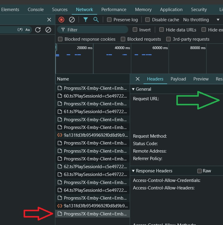 Unable to curl into session_id, but I can get to /emby/sessions ...