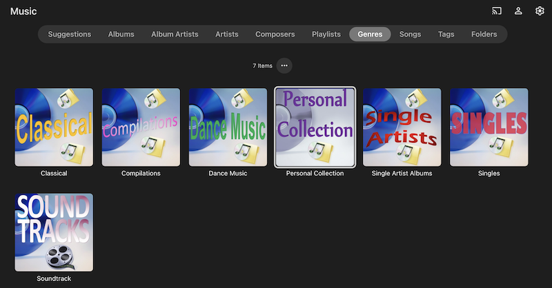User genre/folder visibility