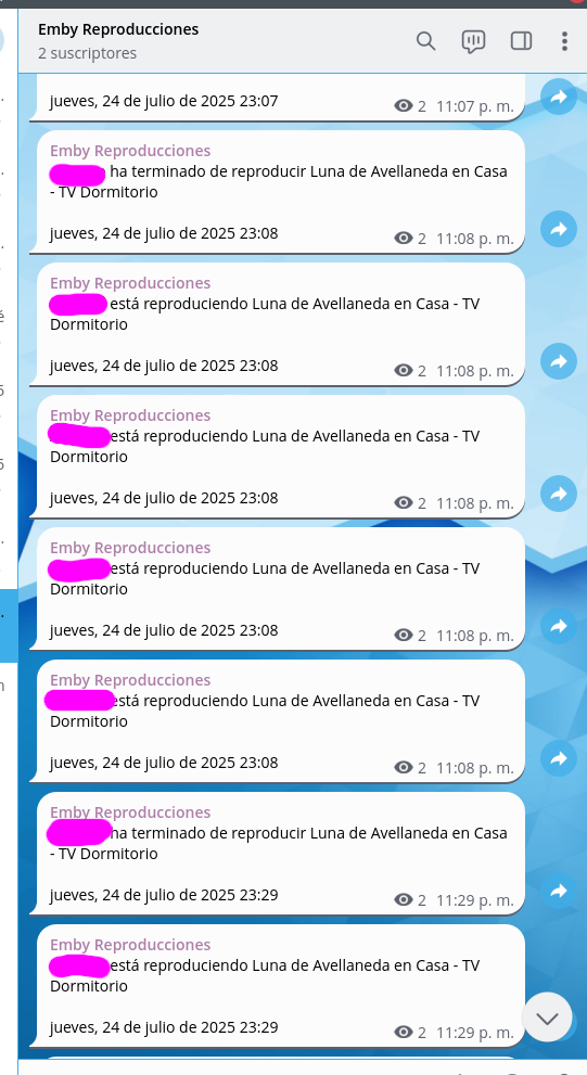 Conexión desconexión de usuarios - Spanish - Emby Community