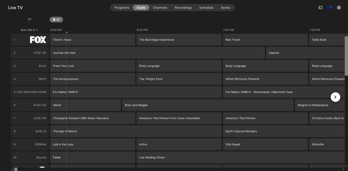 Screenshot Emby Incorrect Guide Times Live TV.png