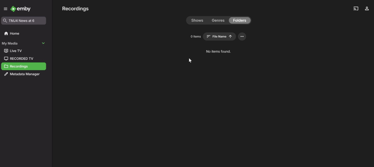 emby recordings empty.jpg